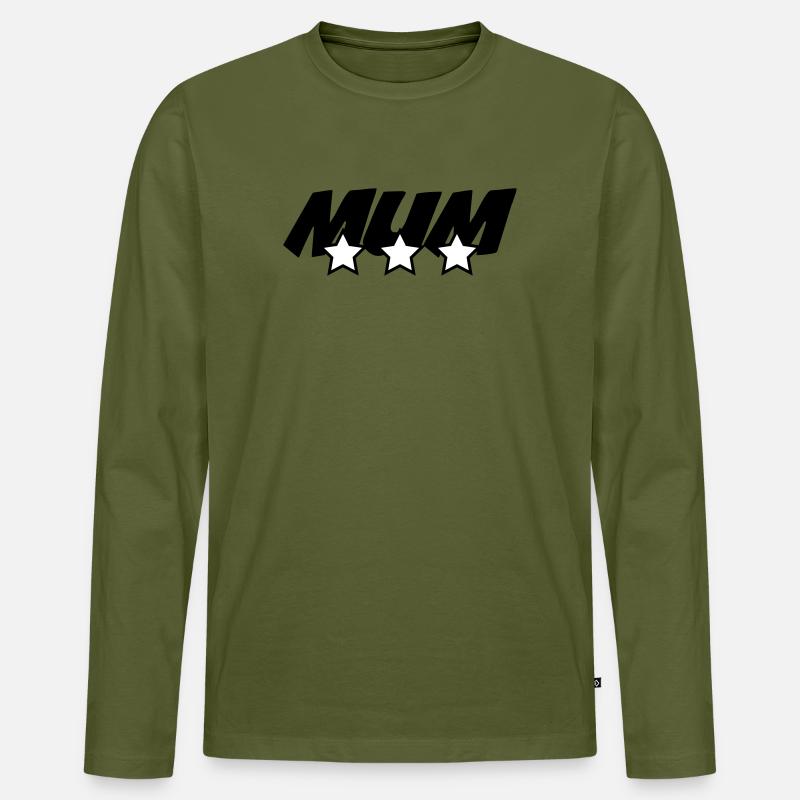 Beste Mama - Muttertag - Männer Premium Bio Langarmshirt - Khaki