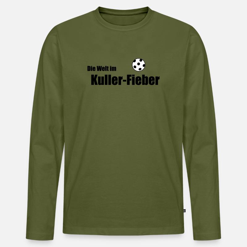 Kuller-Fieber - Männer Premium Bio Langarmshirt - Khaki