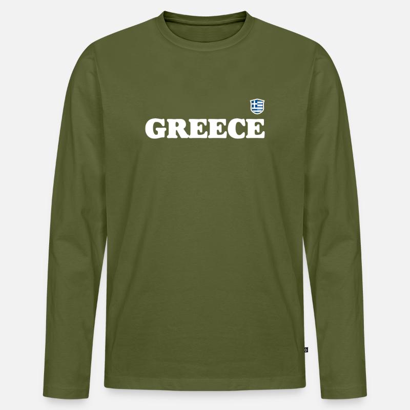 Design-Upload erforderlich - Männer Premium Bio Langarmshirt - Khaki