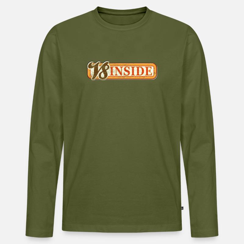 V8 Inside - Männer Premium Bio Langarmshirt - Khaki