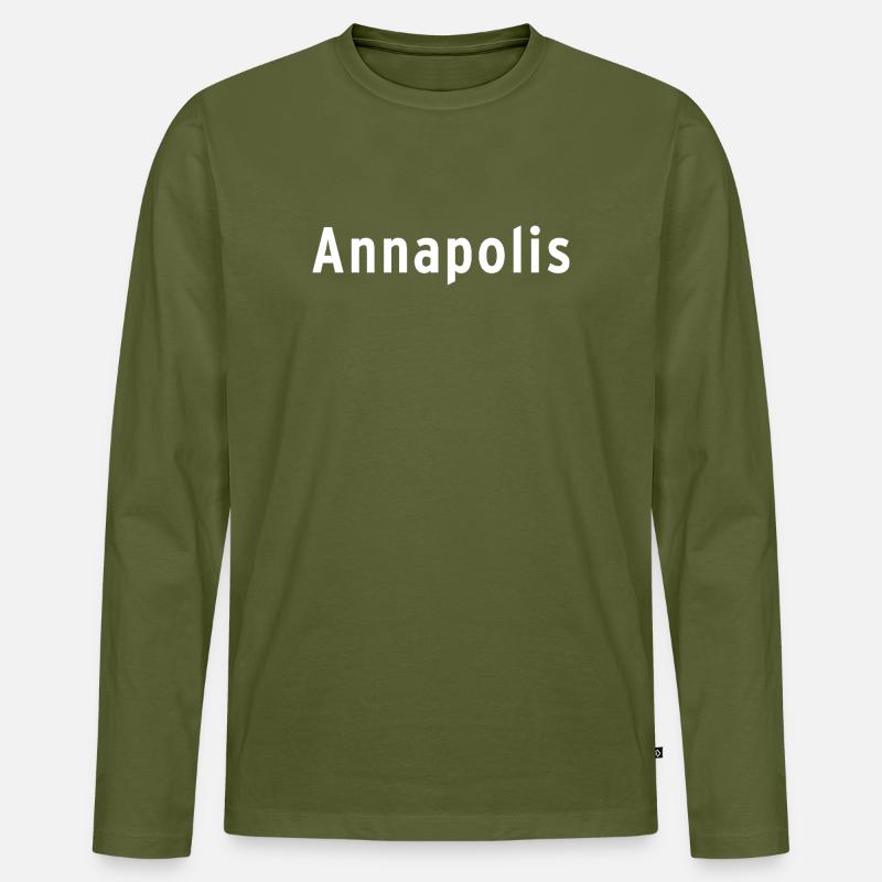 Annapolis - Männer Premium Bio Langarmshirt - Khaki