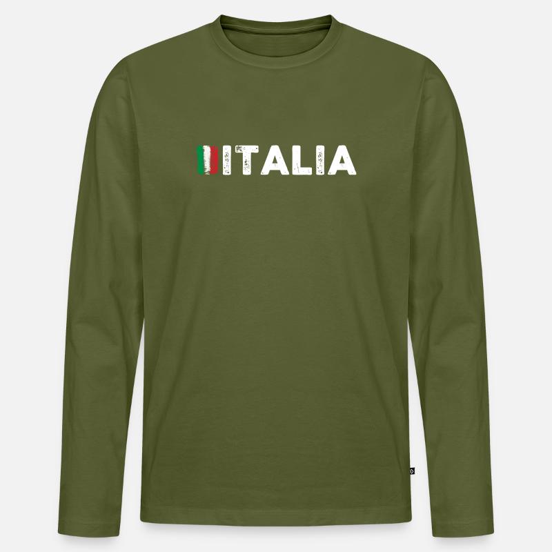 request_image_needed - Men's Premium Organic Long Sleeve Shirt - khaki