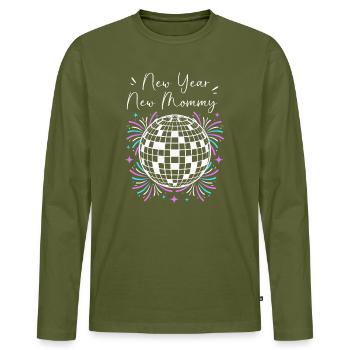 Gender Reveal New Year's Eve - Men's Premium Organic Long Sleeve Shirt - khaki - Front - Nico (187cm)