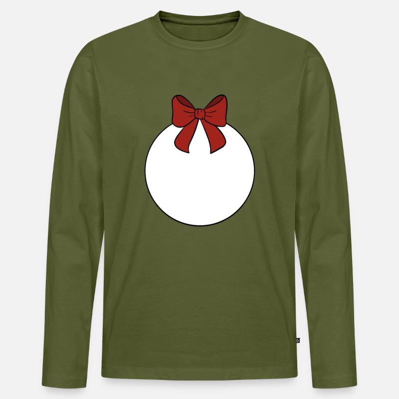 Weihnachtskugel  - Männer Premium Bio Langarmshirt - Khaki