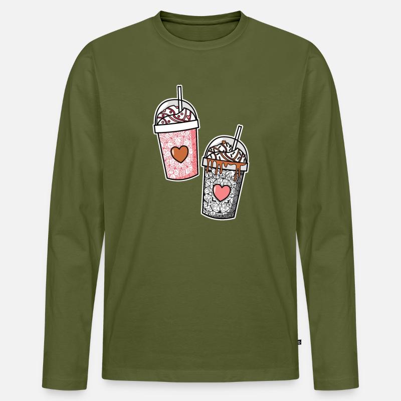 Freundschaft - Männer Premium Bio Langarmshirt - Khaki