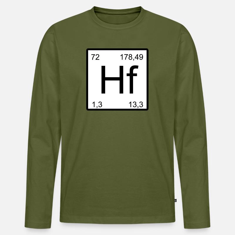 Hafnium Elementtile – Minimal - Männer Premium Bio Langarmshirt - Khaki