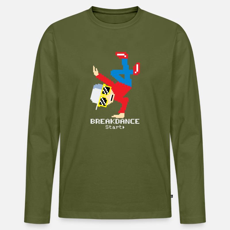 Breakdance B-Boy  - Männer Premium Bio Langarmshirt - Khaki