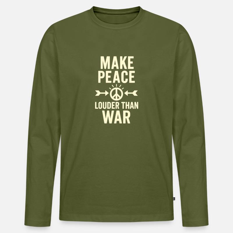 Freedom Statement - Männer Premium Bio Langarmshirt - Khaki