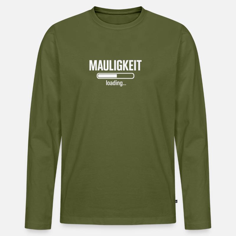 Mauligkeit – Loading… - Männer Premium Bio Langarmshirt - Khaki