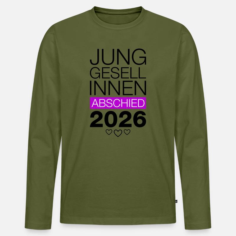 Junggesellenabschied 2026 Jga - Männer Premium Bio Langarmshirt - Khaki