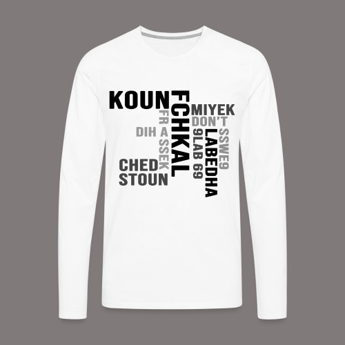 KOUN FCHKAL Nuance de gris - T-shirt manches longues Premium Homme