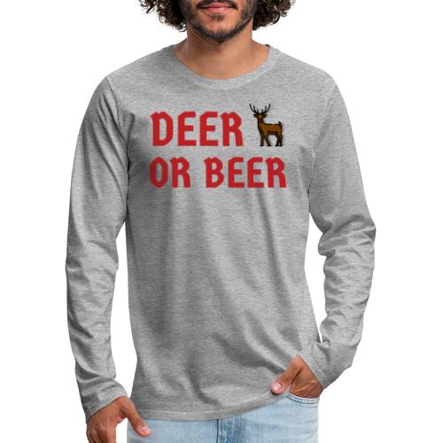 Deer or beer - Premium langermet T-skjorte for menn