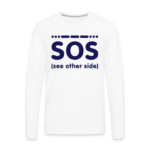 SOS - Mannen Premium shirt met lange mouwen