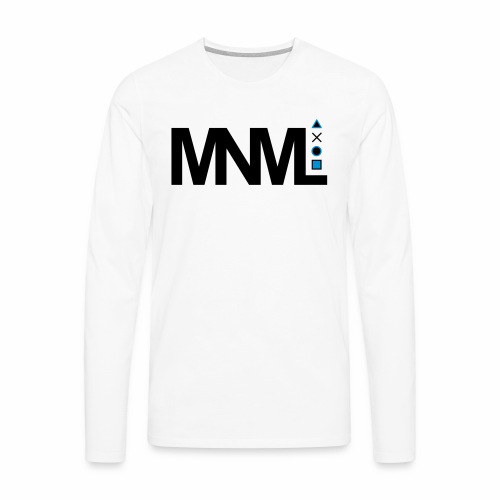 MNML Schrift Symbole Logo minimalistisch Text Icon - Männer Premium Langarmshirt