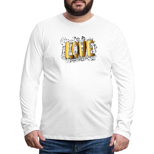 Doodle Art LOVE - T-shirt manches longues Premium Homme