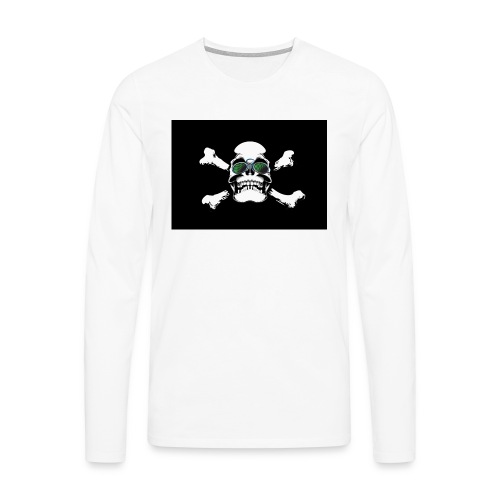 Warning Skull - Miesten premium pitkähihainen t-paita