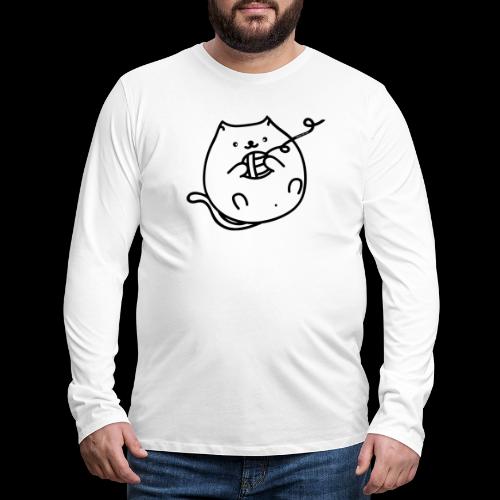 classic fat cat - Männer Premium Langarmshirt
