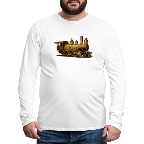 Steam Lokomotive Dampf Eisenbahn Steampunk - Männer Premium Langarmshirt