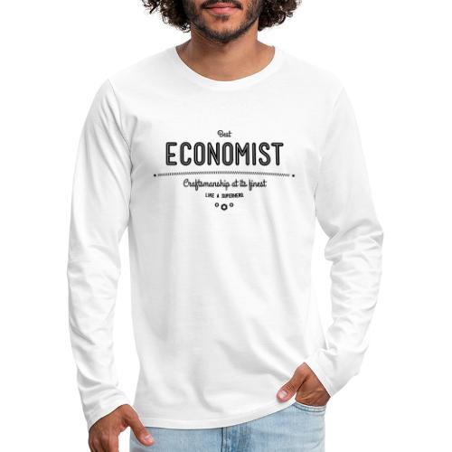 Bester Ökonom - wie ein Superheld - Männer Premium Langarmshirt