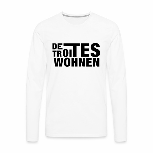 Detroites Wohnen - Herre premium T-shirt med lange ærmer