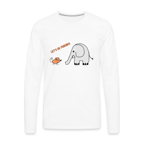 Elephant and mouse, friends - Men's Premium Longsleeve Shirt