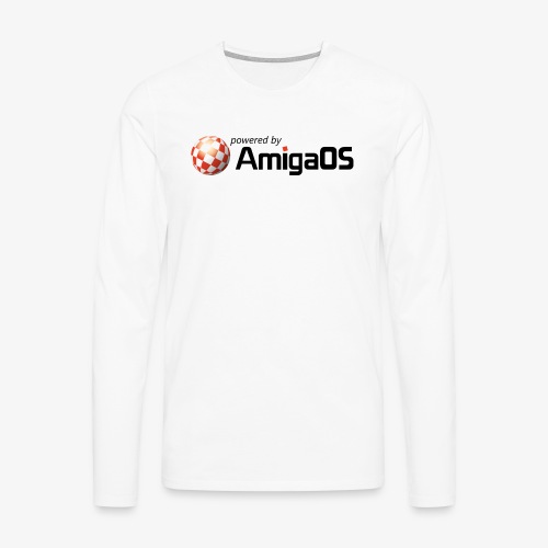 PoweredByAmigaOS Black - Men's Premium Longsleeve Shirt