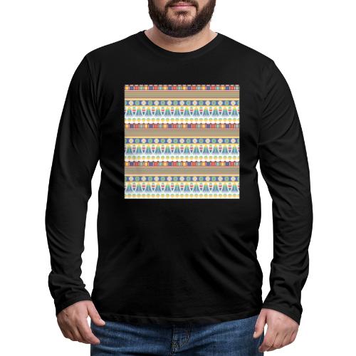 Patrón egipcio VIII - Camiseta de manga larga premium hombre