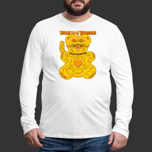 Thx U 4 the music * bear-cat in yellow - Men's Premium Longsleeve Shirt