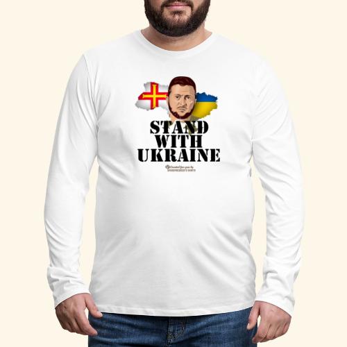 Ukraine Unterstützer Merch Insel Guernsey - Männer Premium Langarmshirt