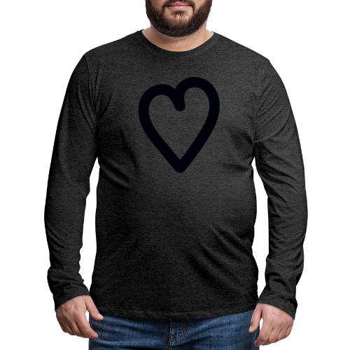 mon coeur heart - T-shirt manches longues Premium Homme
