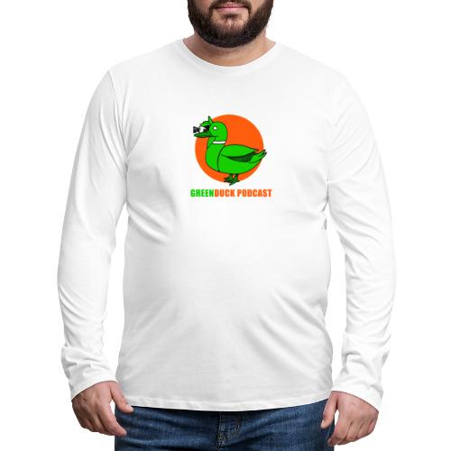 Greenduck Podcast Logo - Herre premium T-shirt med lange ærmer