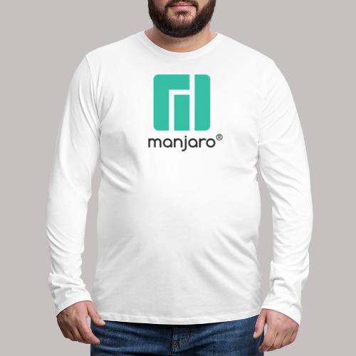 Manjaro logo and lettering - Men's Premium Longsleeve Shirt