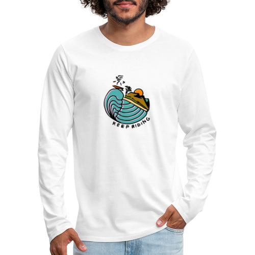 Surfeur au Couchant - T-shirt manches longues Premium Homme