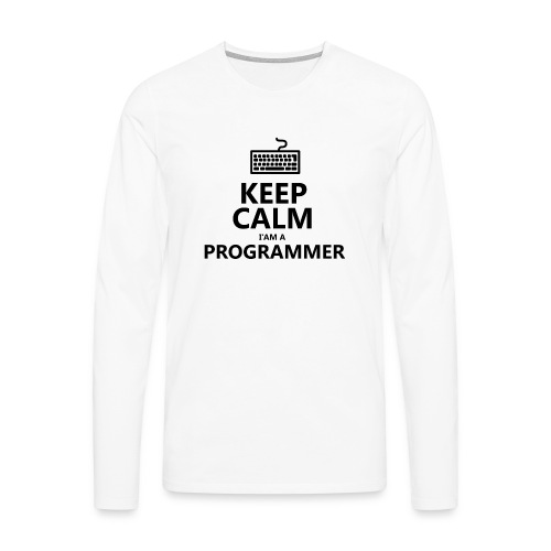 Keep calm programmer developer - Maglietta Premium a manica lunga da uomo