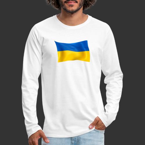 Flaga Ukrainy Flaga narodowa - Koszulka męska Premium z długim rękawem