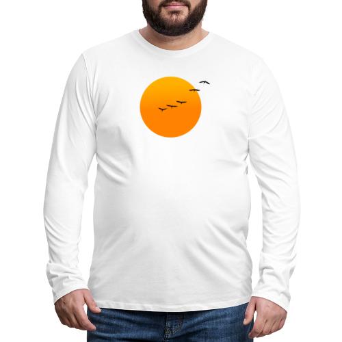 soleil oiseaux - T-shirt manches longues Premium Homme