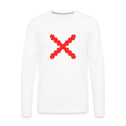 Krzyż Burgundzki (Burgundzkie Ostrze) - Koszulka męska Premium z długim rękawem