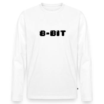 8-Bit - Men's Premium Organic Long Sleeve Shirt - white - Front - Nico (187cm)