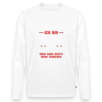 Fahrschule Papa und Fahrschullehrer Fahrlehrer - Männer Premium Bio Langarmshirt - Weiß - Vorne - Nico (187cm)