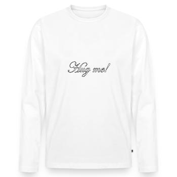 Fais-moi un câlin! - T-shirt manches longues Premium bio Homme - blanc - Devant - Nico (187cm)