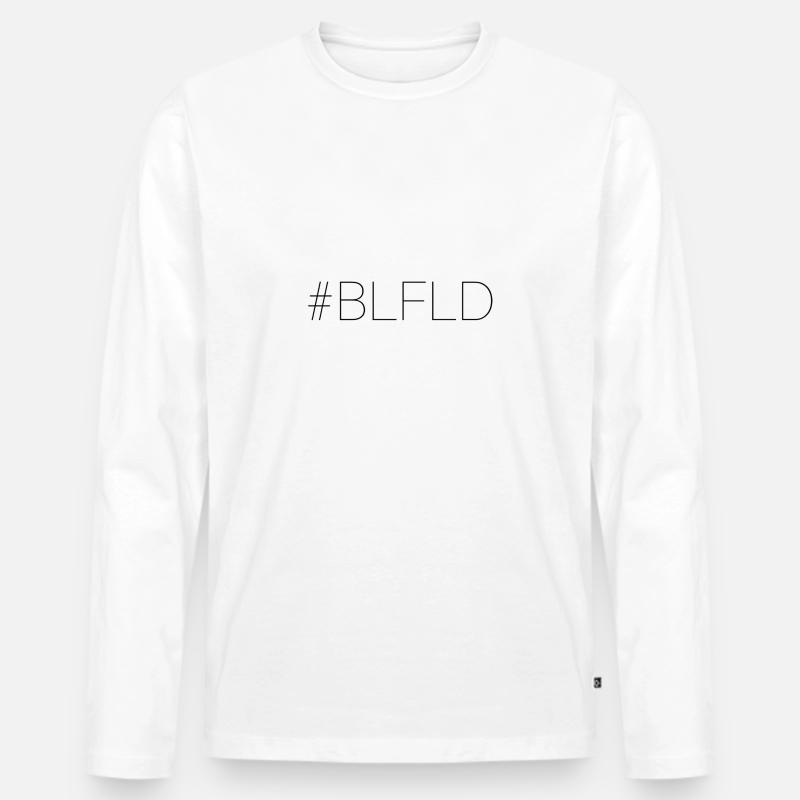 BLFLD Bielefeld - Männer Premium Bio Langarmshirt - Weiß