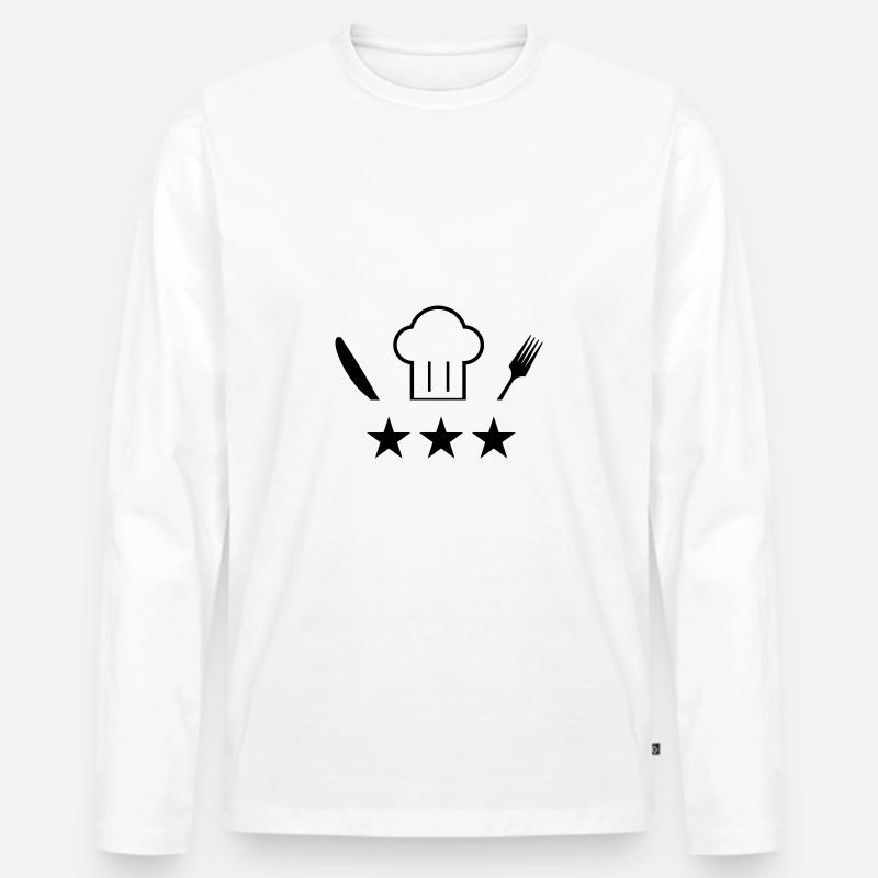 Küchenchef *** - Männer Premium Bio Langarmshirt - Weiß