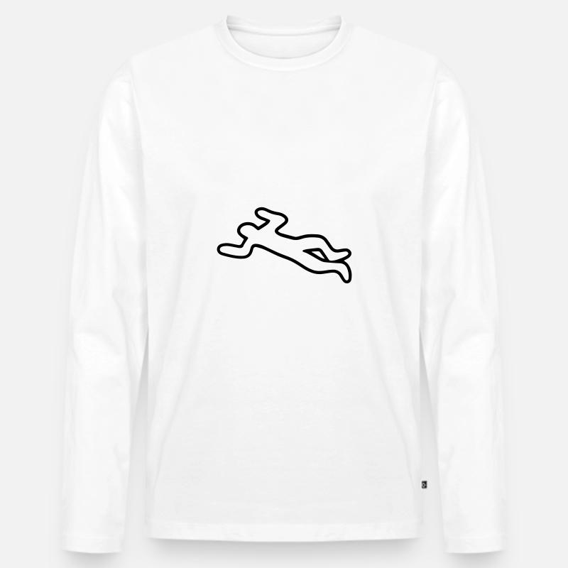 Leiche - Männer Premium Bio Langarmshirt - Weiß