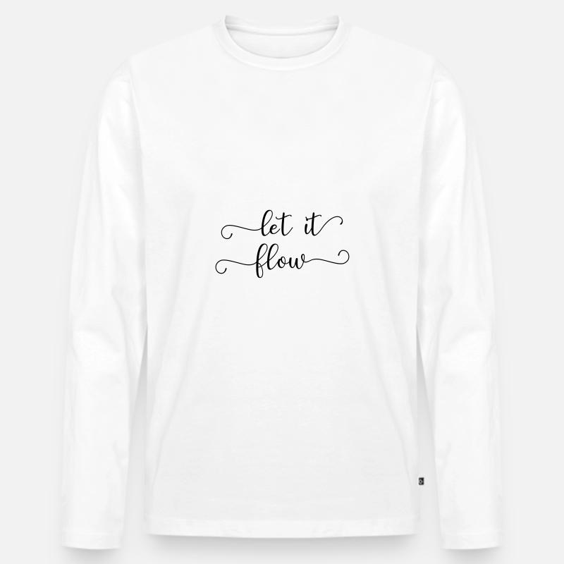 let it flow - Männer Premium Bio Langarmshirt - Weiß