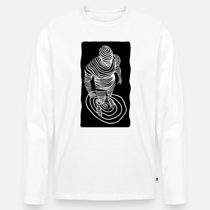 Unterbewusst - Männer Premium Bio Langarmshirt - Weiß