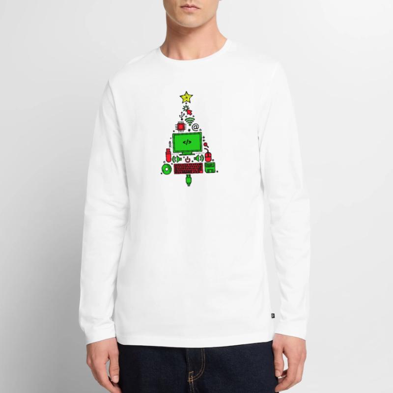 Code Code Débogage Programmeur de script T-shirt manches longues Premium bio Homme