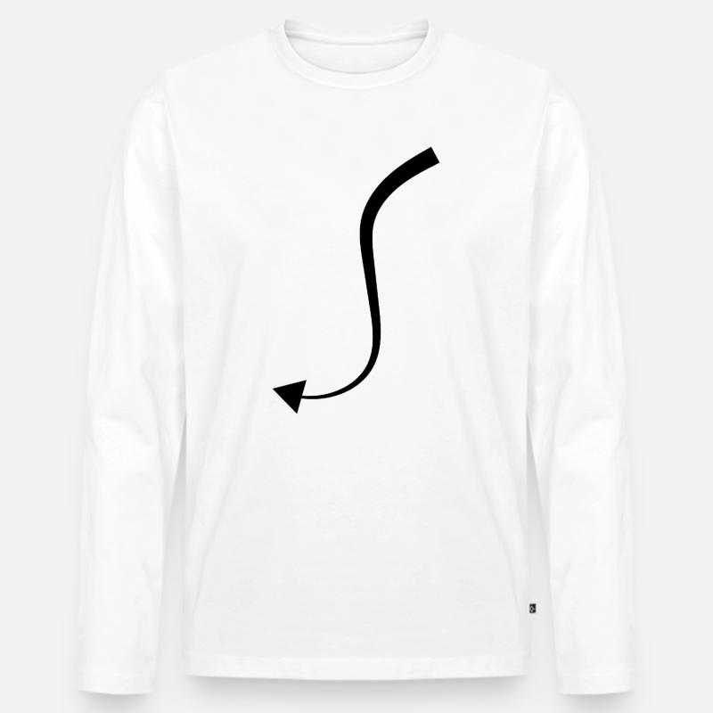 Devil Tail - Men's Premium Organic Long Sleeve Shirt - white