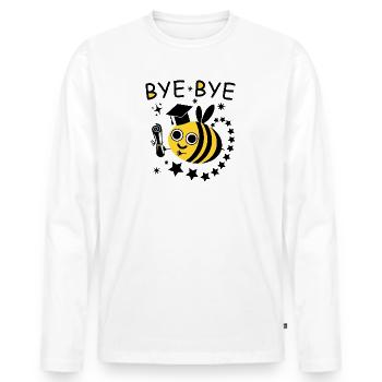 BYE BYE Bee - Men's Premium Organic Long Sleeve Shirt - white - Front - Nico (187cm)