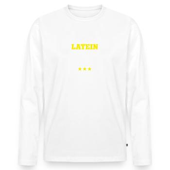 Lehrer Latein Griechisch Latinistik Lateinlehrer - Männer Premium Bio Langarmshirt - Weiß - Vorne - Nico (187cm)