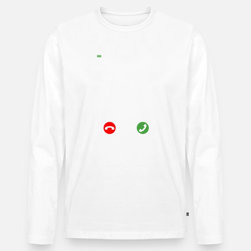 Cricket is calling - Männer Premium Bio Langarmshirt - Weiß